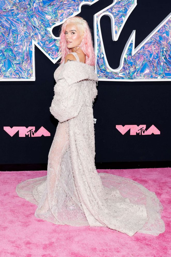 PHOTO: Karol G attends the 2023 Video Music Awards at Prudential Center, Sept. 12, 2023, in Newark, N.J.