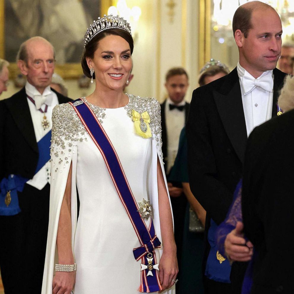 Kate, the Princess of Wales, dazzles in Lover's Knot Tiara at state ...