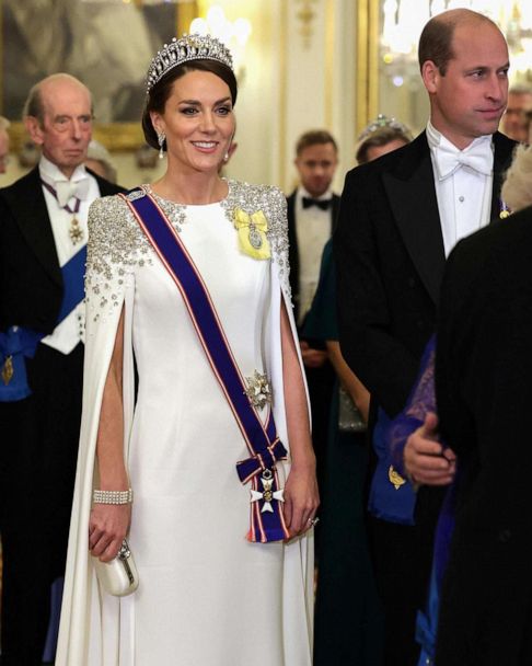 Kate Middleton Wears First Tiara as Princess of Wales at State Banquet