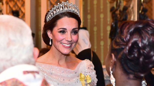 Kate Middleton goes full glamour in Princess Diana's favorite tiara - Good Morning America