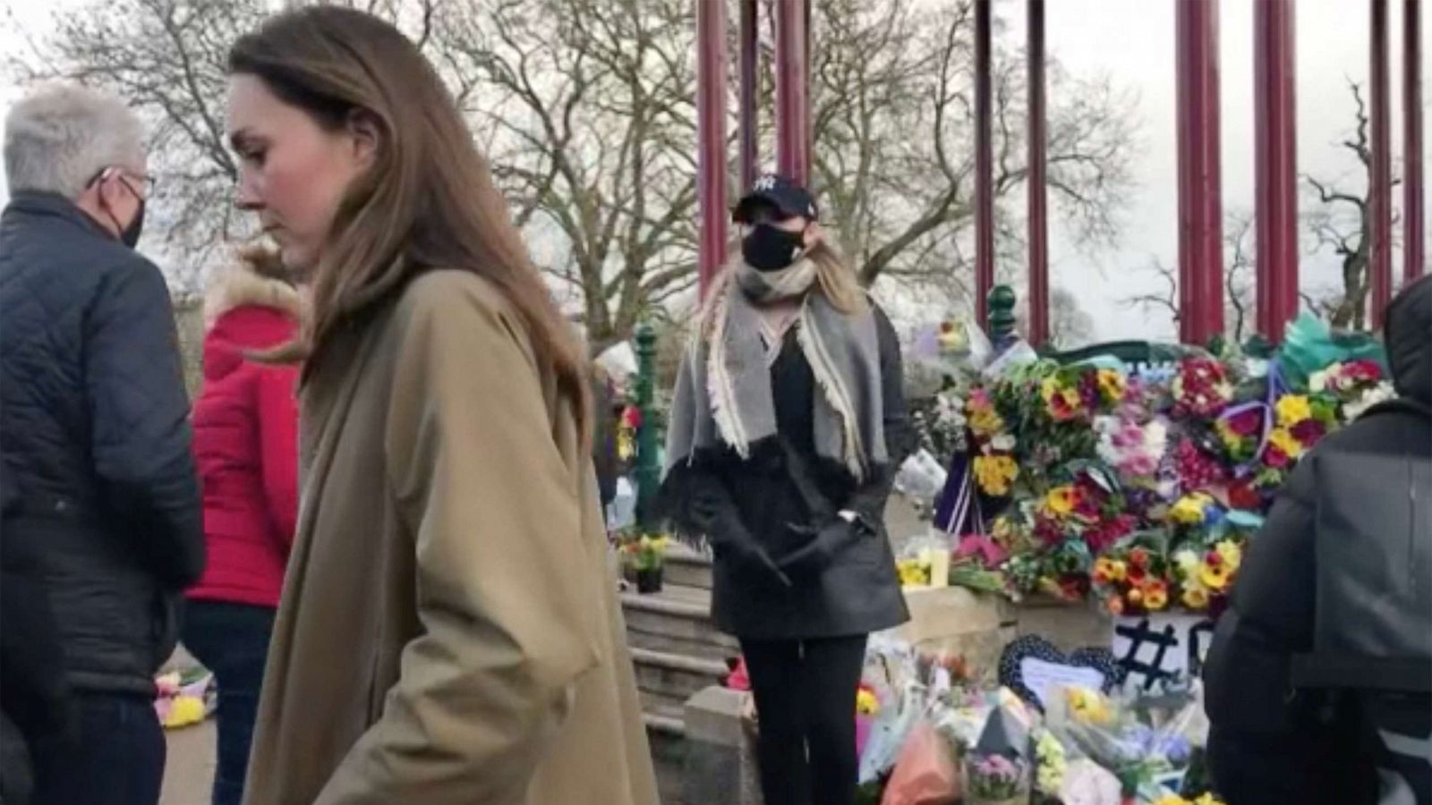 PHOTO: Catherine, Duchess of Cambridge visits the Sarah Everard memorial in London, March 13, 2021.