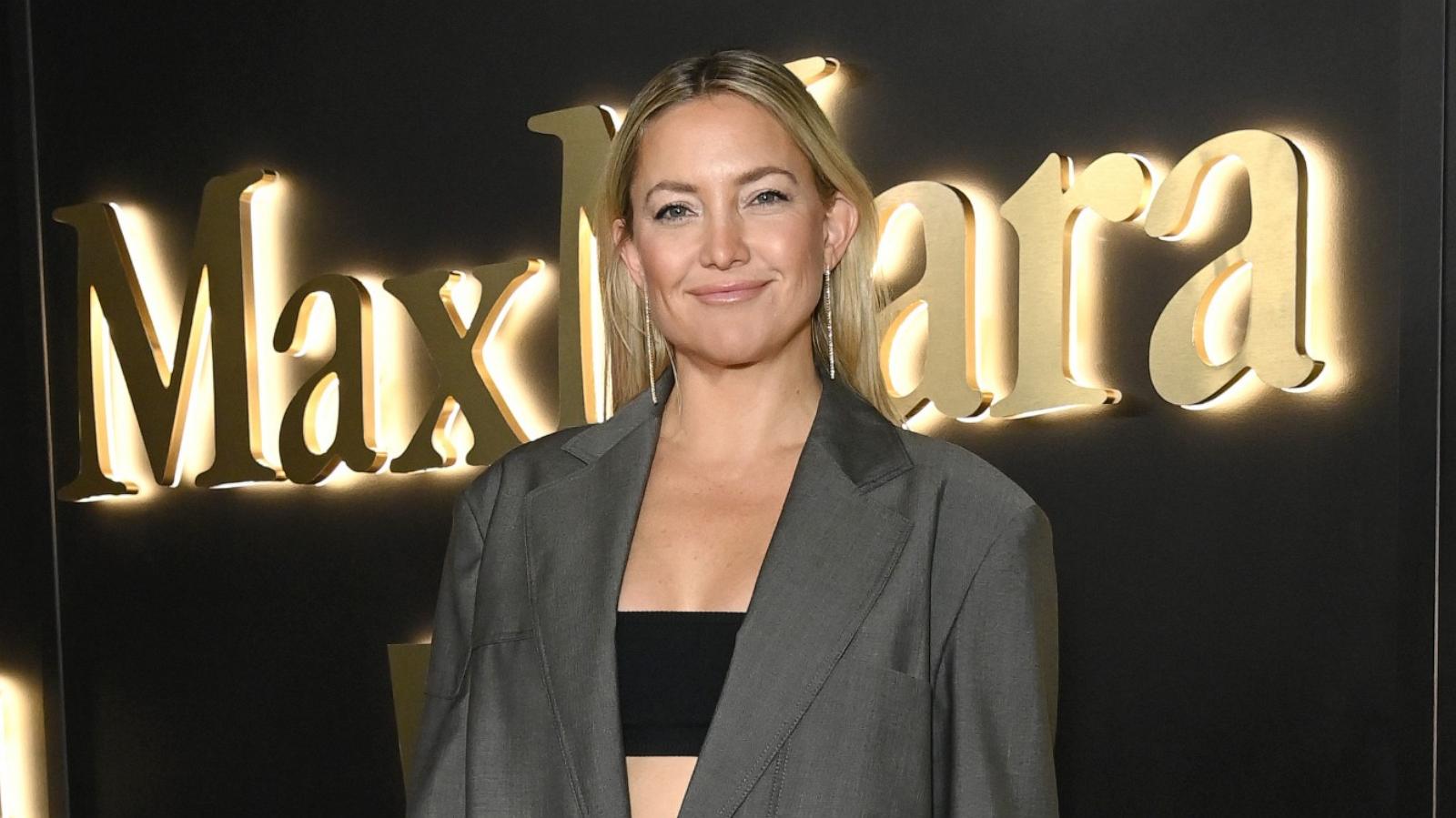 PHOTO: Kate Hudson poses as Max Mara celebrates Yara Shahidi at the 2023 WIF Max Mara Face of the Future Award Recipient Cocktail Event, Nov. 29, 2023, in Los Angeles.