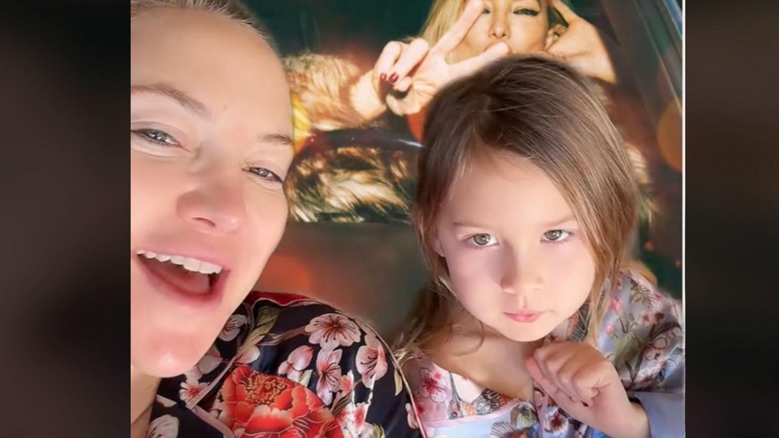 PHOTO: Kate Hudson and daughter Rani Rose in a video Hudson shared to TikTok.