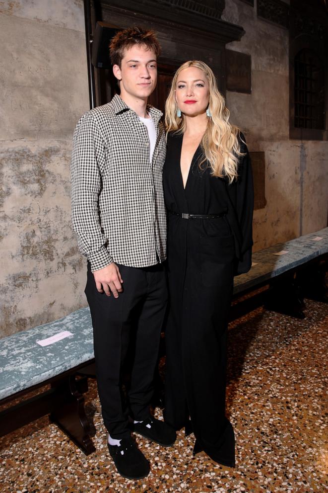 PHOTO: Ryder Robinson and Kate Hudson attend the Max Mara Resort 2025 at Piazza San Marco on June 11, 2024 in Venice.