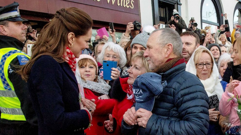 PHOTO: Catherine, Duchess of Cambridge visits Joe's Ice Cream Parlor in the Mumbles, Swansea in south Wales, Britain, Feb. 4, 2020.