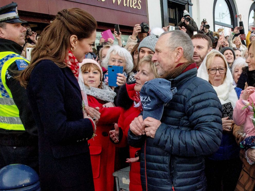 PHOTO: Catherine, Duchess of Cambridge visits Joe's Ice Cream Parlor in the Mumbles, Swansea in south Wales, Britain, Feb. 4, 2020.