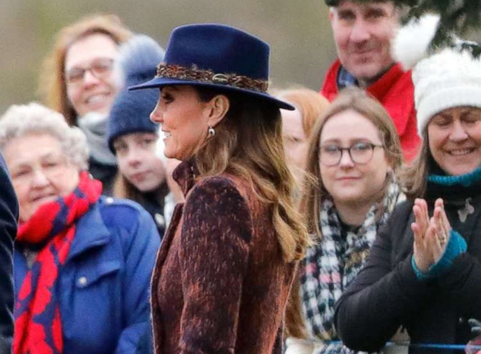 PHOTO: Catherine, Duchess of Cambridge attends Sunday service at the Church of St Mary Magdalene on the Sandringham estate on Jan. 5, 2020, in King's Lynn, England.