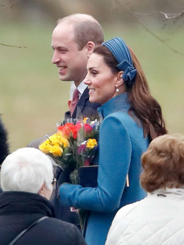 PHOTO: Prince William, Duke of Cambridge and Catherine, Duchess of Cambridge attend Sunday service at the Church of St Mary Magdalene on the Sandringham estate on in King's Lynn, England, Jan. 6, 2019.