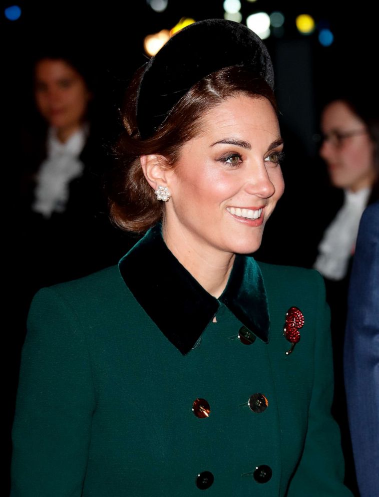 PHOTO: Catherine, Duchess of Cambridge attends a service to mark the centenary of the Armistice at Westminster Abbey on in London, Nov. 11, 2018.