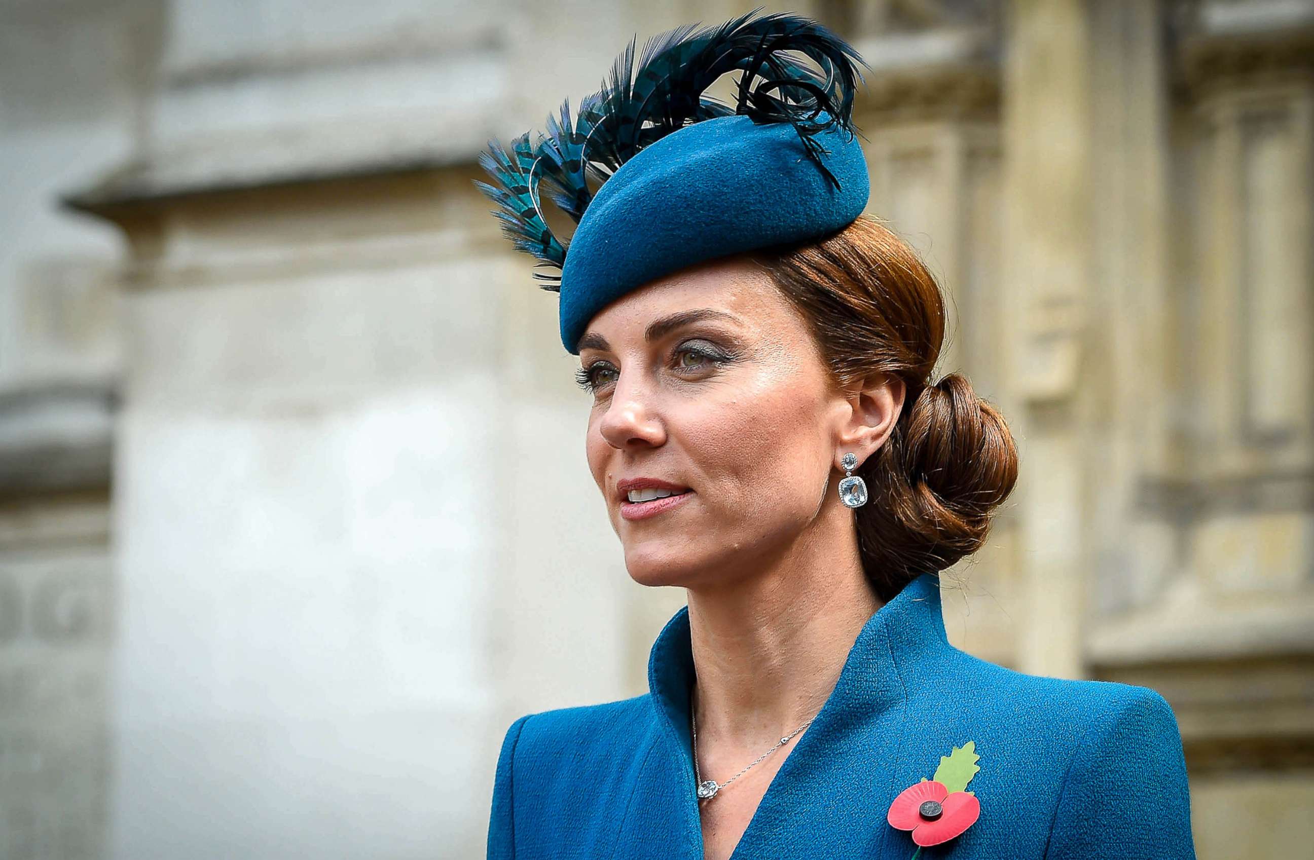 PHOTO: Catherine, Duchess of Cambridge at Westminster Abbey for the Anzac Commemoration Service and Thanksgiving, April 25, 2019, in London.