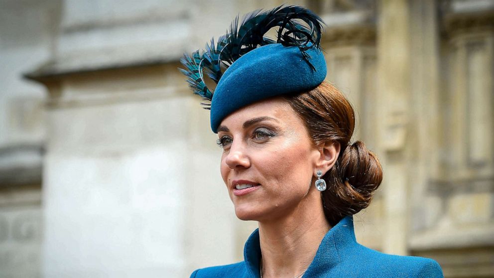 PHOTO: Catherine, Duchess of Cambridge at Westminster Abbey for the Anzac Commemoration Service and Thanksgiving, April 25, 2019, in London.