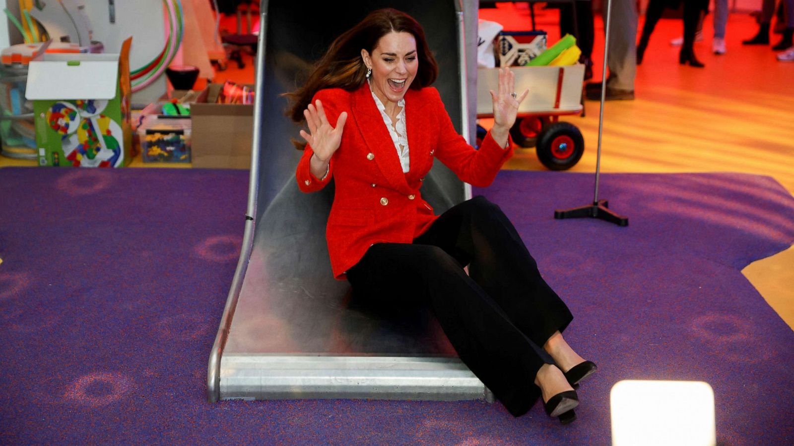 PHOTO: Britain's Kate, Duchess of Cambridge visits the Lego Foundation PlayLab on Campus Carlsberg in Copenhagen, Denmark, on Feb. 22, 2022.