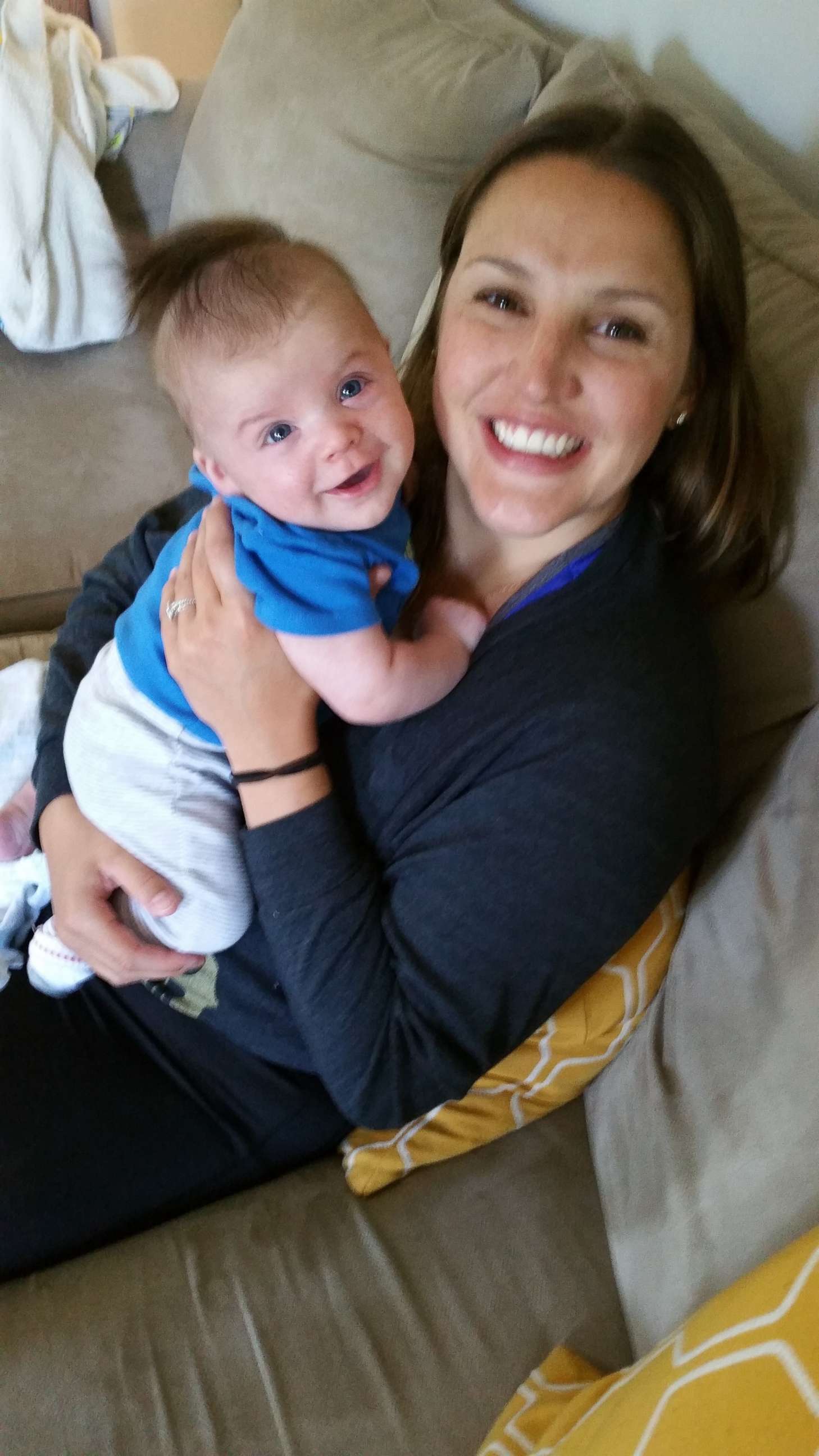 PHOTO: Kate Westervelt, 32, of Boston, poses with her son, Noah.