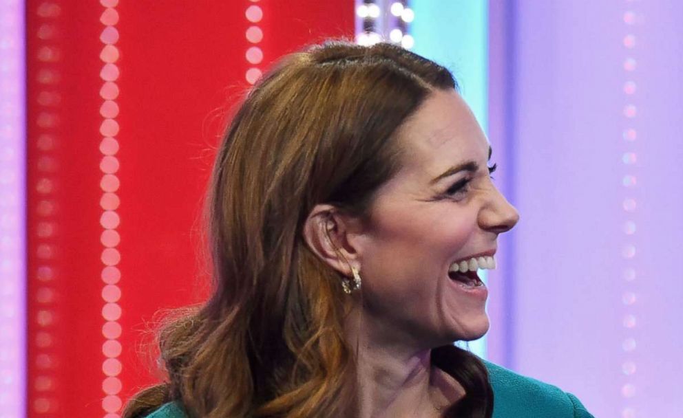 PHOTO: Britain's Catherine, Duchess of Cambridge and Prince William, laugh as they visit BBC Broadcasting House in London, Nov. 15, 2018. 