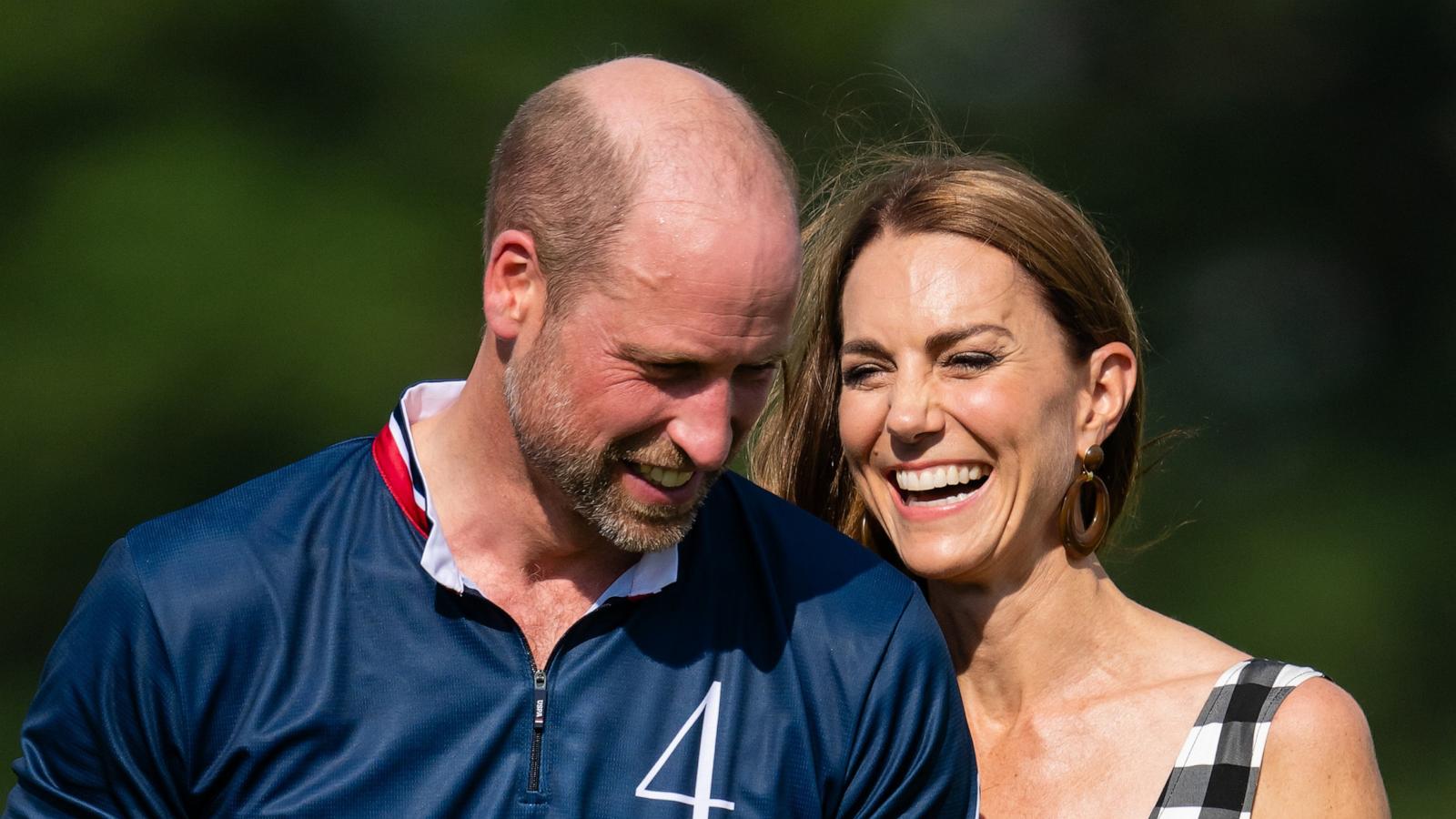 PHOTO: Catherine, Princess of Wales and Prince William, Prince of Wales during The Royal Charity Polo Cup 2026 Guards Polo Club on July 10, 2026 in Egham, England.