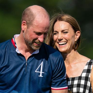 PHOTO: Catherine, Princess of Wales and Prince William, Prince of Wales during The Royal Charity Polo Cup 2026 Guards Polo Club on July 10, 2026 in Egham, England.