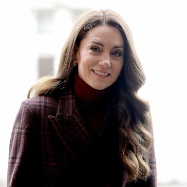 PHOTO: Catherine, Princess of Wales visits The Royal Marsden Hospital on Jan. 14, 2025 in London.