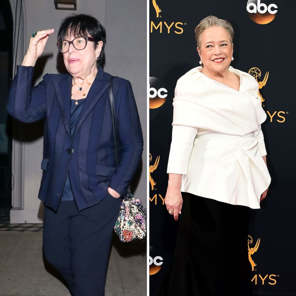 PHOTO: Kathy Bates is pictured in Los Angeles on Jan. 29, 2019, left, and Sept. 18, 2016, right.