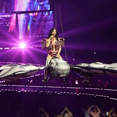 PHOTO: In this April 23, 2025, file photo, Katy Perry performs onstage during the Katy Perry The Lifetimes Tour 2025 at CDMX Arena in Mexico City, Mexico. 