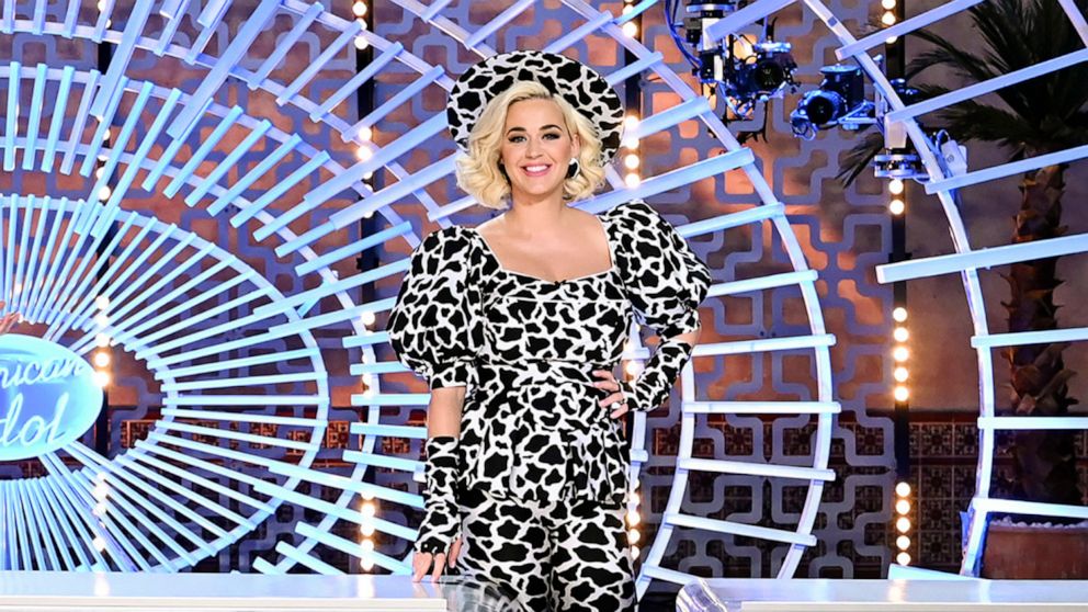 Katy Perry returns to 'American Idol in a cow-print outfit after giving  birth to Daisy Dove - Good Morning America