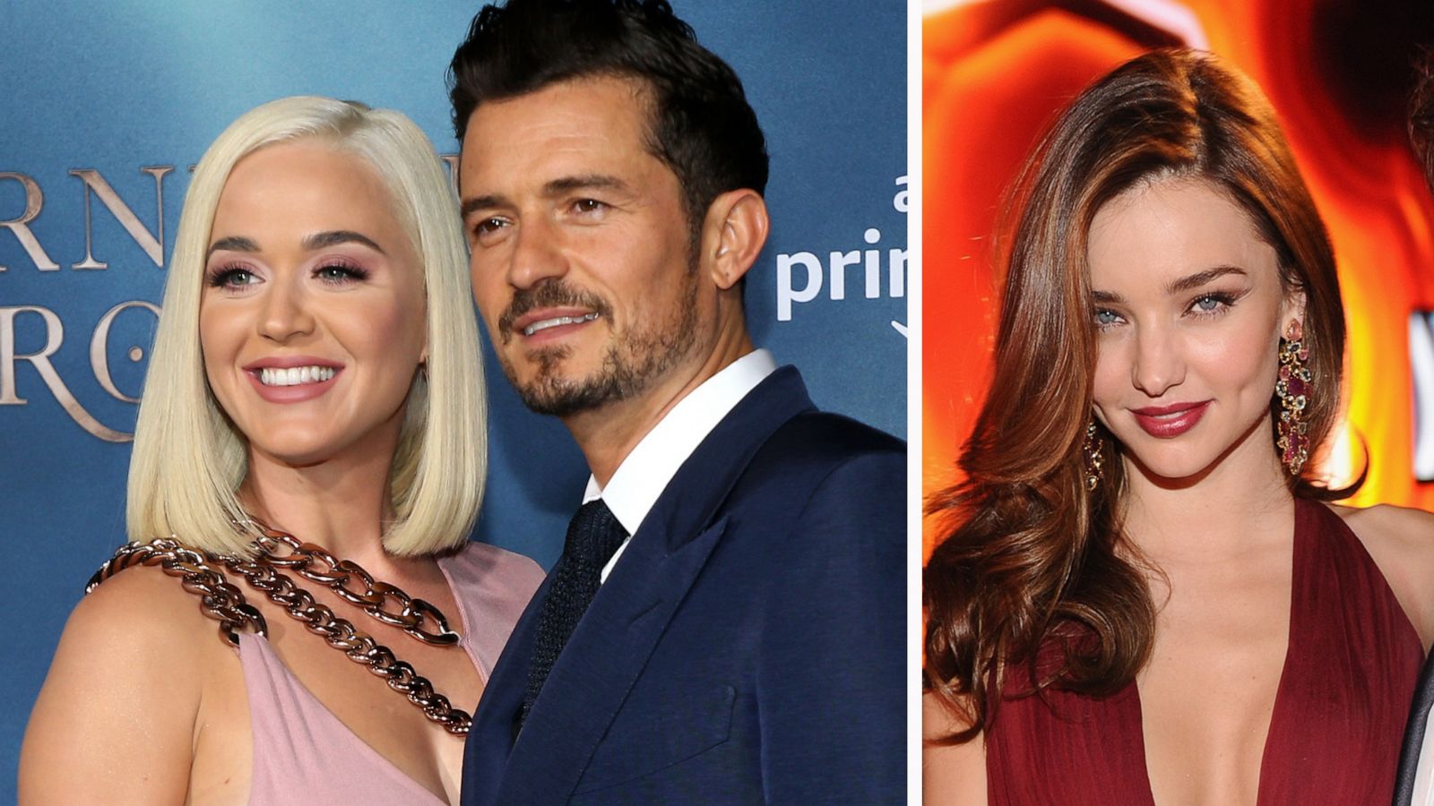 PHOTO: Katy Perry, Orlando Bloom, and Miranda Kerry are seen in a composite file image.