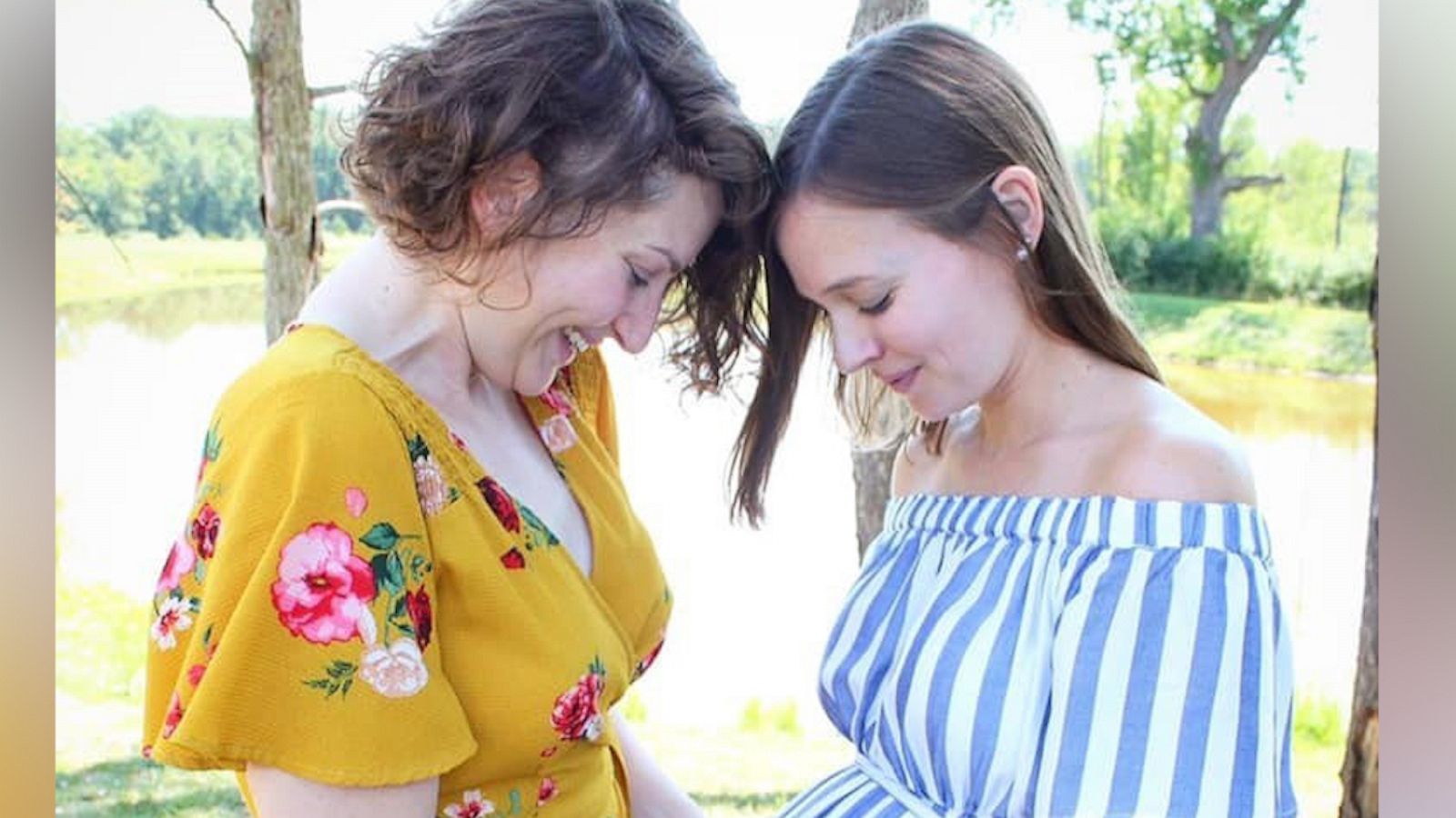 PHOTO: Katy Sanchez and Christy Acevo of Lansing, Michigan, pose for a picture weeks before Acevo gave birth to Sanchez’s baby.