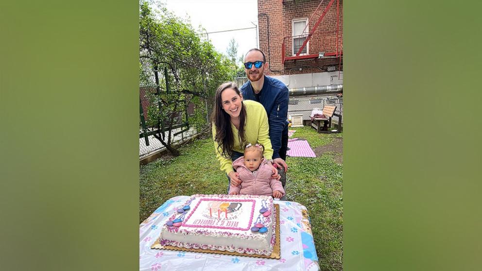 PHOTO: Rachel Katz is pictured with her husband and their 2-year-old daughter Reese.