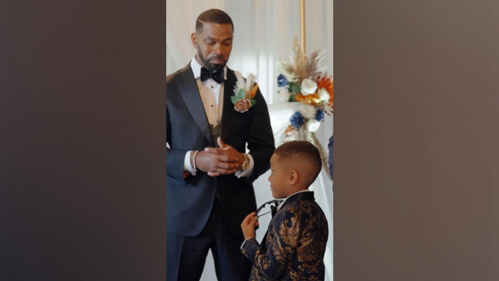 PHOTO: At his October 2023 wedding to Asia Green Buchanan, Eldridge Buchanan also shared emotional vows with Green Buchanan’s son Kayden.