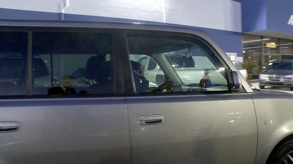 PHOTO: Kayla Cooper, 22, of San Diego, California, is seen driving away from Auto City in El Cajon, California, after a stranger named Dan Laguardia, 49, gifted her a car.