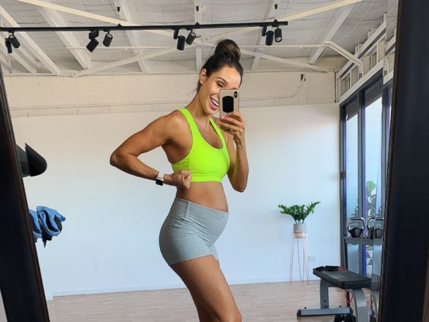 Kayla Itsines busts pregnancy myths, shares her go-to pregnancy workout -  Good Morning America