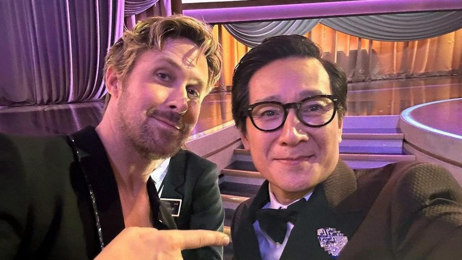 PHOTO: Ryan Gosling and Ke Huy Quan pose backstage at the Academy Awards in this image posted to Instagram.
