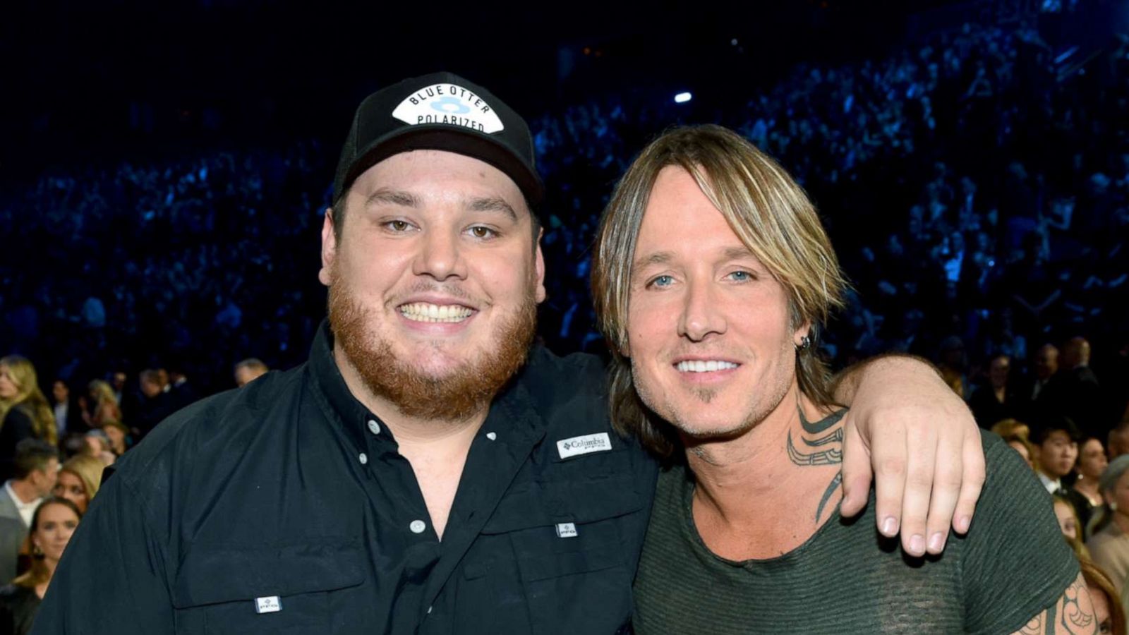 PHOTO: Luke Combs and Keith Urban attend the 52nd annual CMA Awards, Nov. 14, 2018, in Nashville, Tenn.