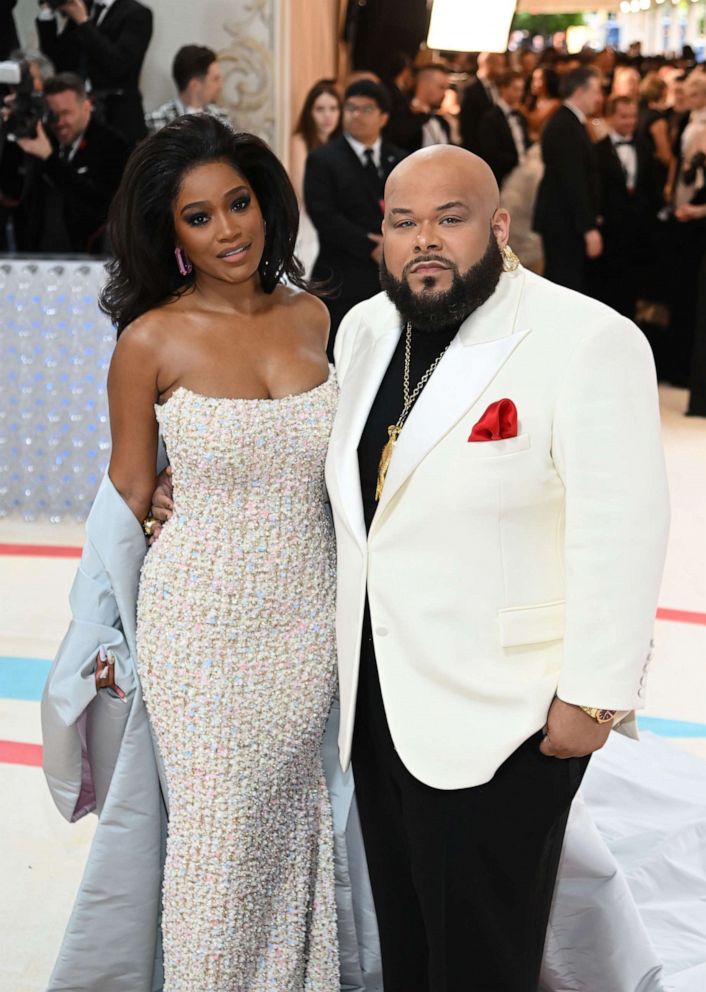 PHOTO: Keke Palmer, left, and Sergio Hudson attend The 2023 Met Gala Celebrating "Karl Lagerfeld: A Line Of Beauty" at The Metropolitan Museum of Art, May 1, 2023, in New York.