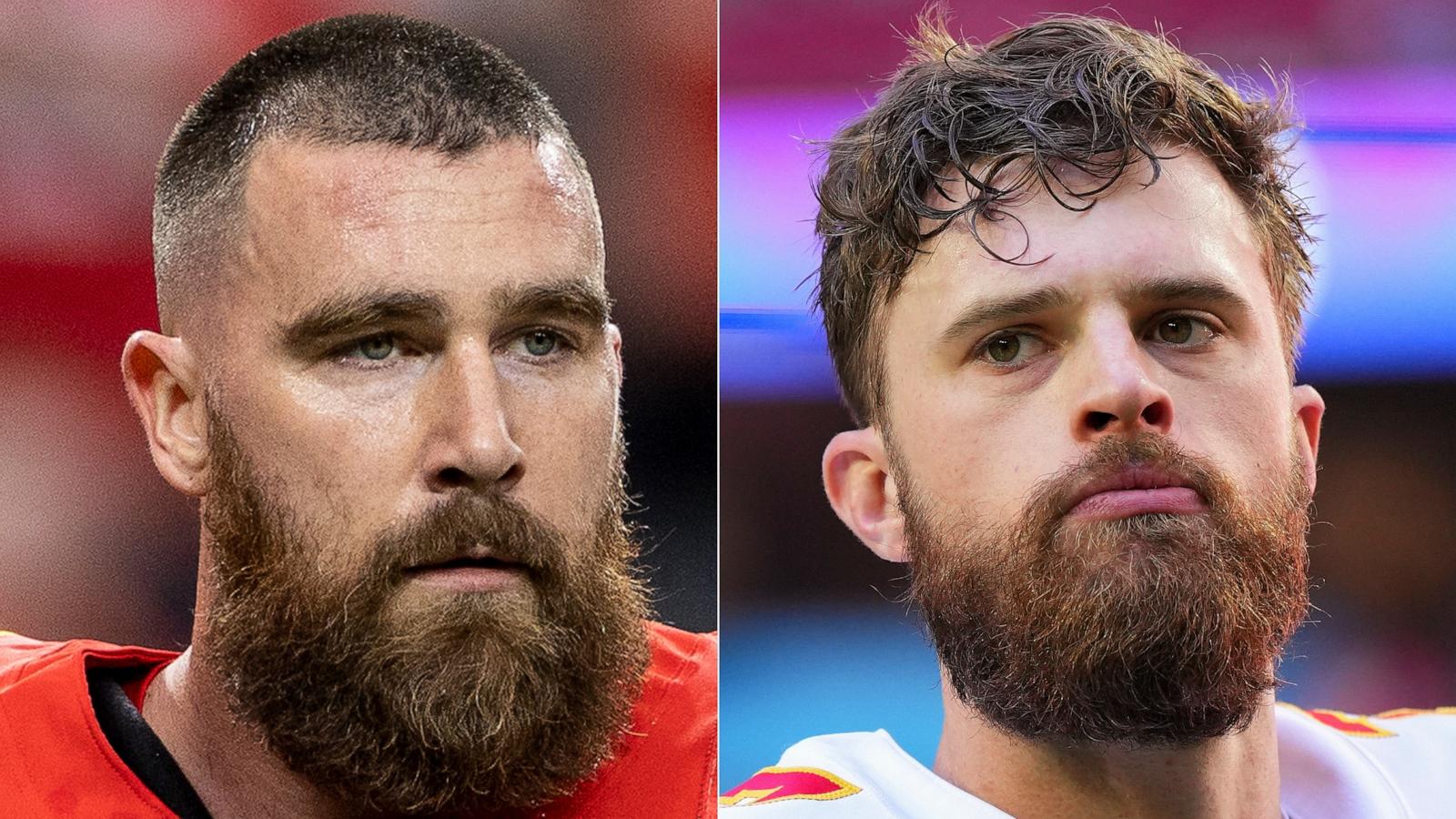 PHOTO: Kansas City Chiefs players Travis Kelce and Harrison Butker.