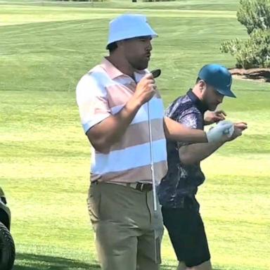 PHOTO: Justin Timberlake, Andrew Santino and Travis Kelce appear in this screenshot from a video shared by Timberlake on TikTok.