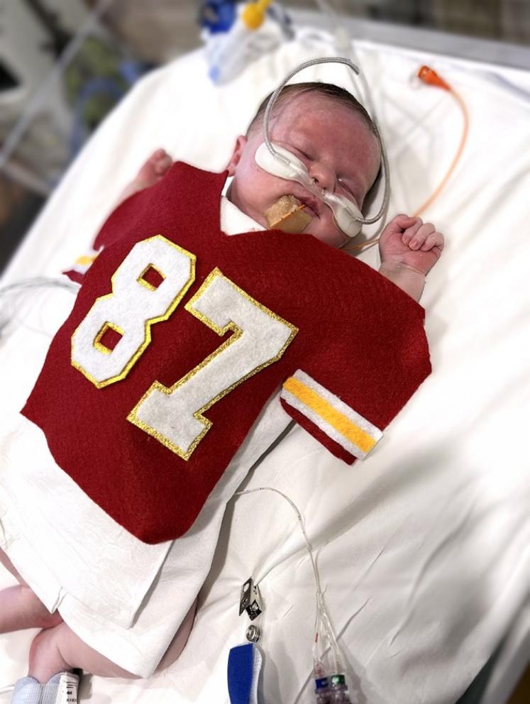 PHOTO: Babies in the neonatal intensive care unit at Children’s Hospital New Orleans are dressed up in honor of Taylor Swift’s Eras Tour stops in the Crescent City.