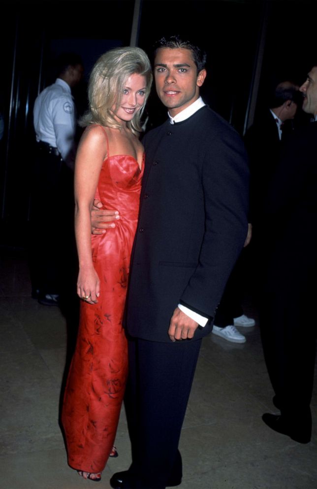 PHOTO: Actress Kelly Ripa and actor Mark Consuelos arrive at the Soap Opera Digest Awards in Los Angeles, Feb. 14, 1996.