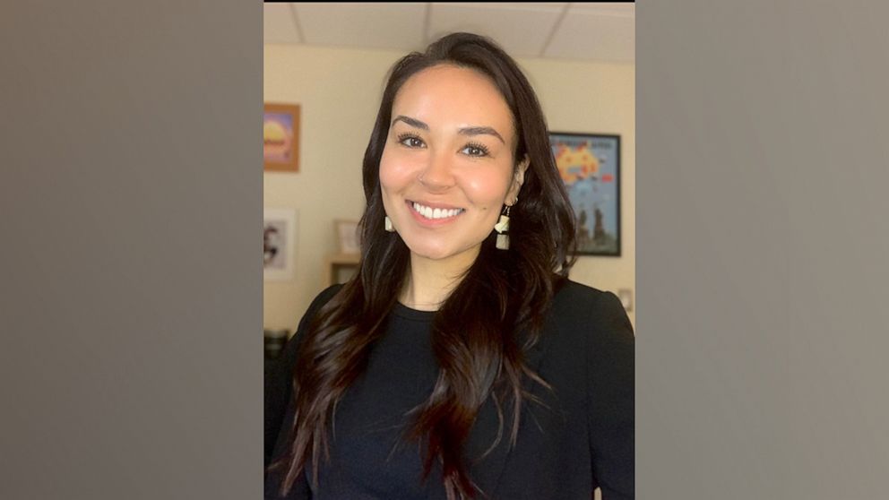 PHOTO: Kelsey Ciugun Wallace is a communications and development director at the Alaska Native Heritage Center, a TikTok creator and a mom of two. Wallace is a registered member of the Orutsararmiut Native Council in Bethel, Alaska.