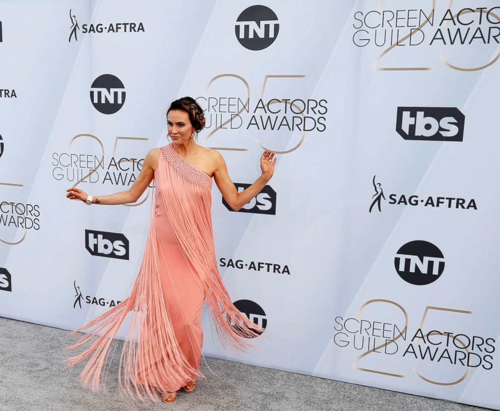 PHOTO: Keltie Knight arrives for the 25th annual Screen Actors Guild Awards ceremony at the Shrine Auditorium in Los Angeles, Jan. 27, 2019.