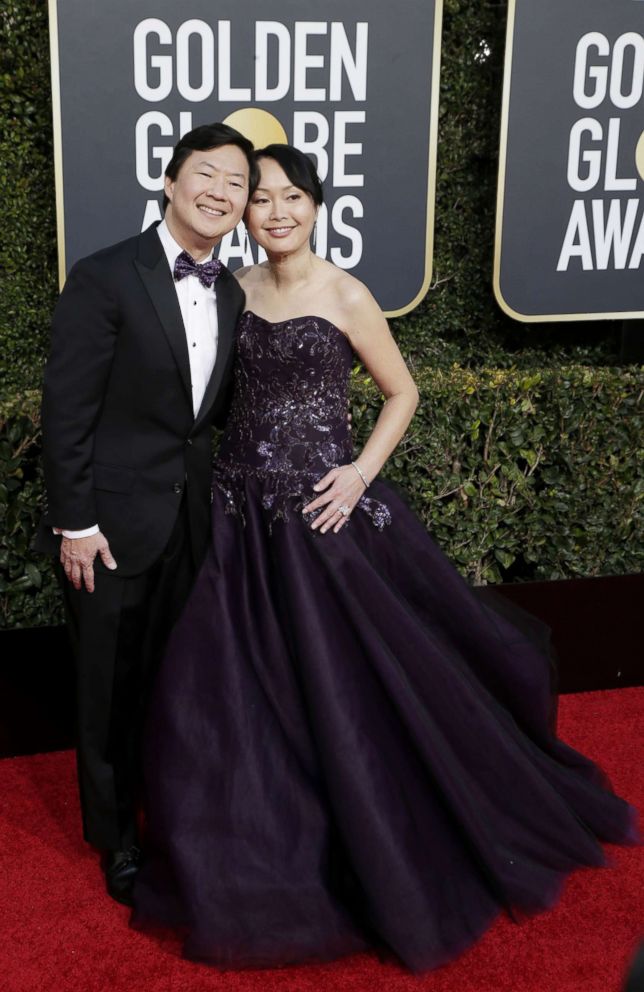 PHOTO: Ken Jeong and Tran Jeong attend the 76th annual Golden Globe awards at the Beverly Hilton Hotel, Jan. 6, 2019 in Beverly Hills, Calif.