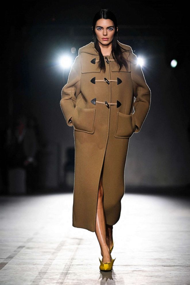 PHOTO: US model Kendall Jenner presents a creation for Prada, Feb. 23, 2023 during the Fall-Winter 2023-2024 Women's Collections as part of the Fashion Week in Milan.