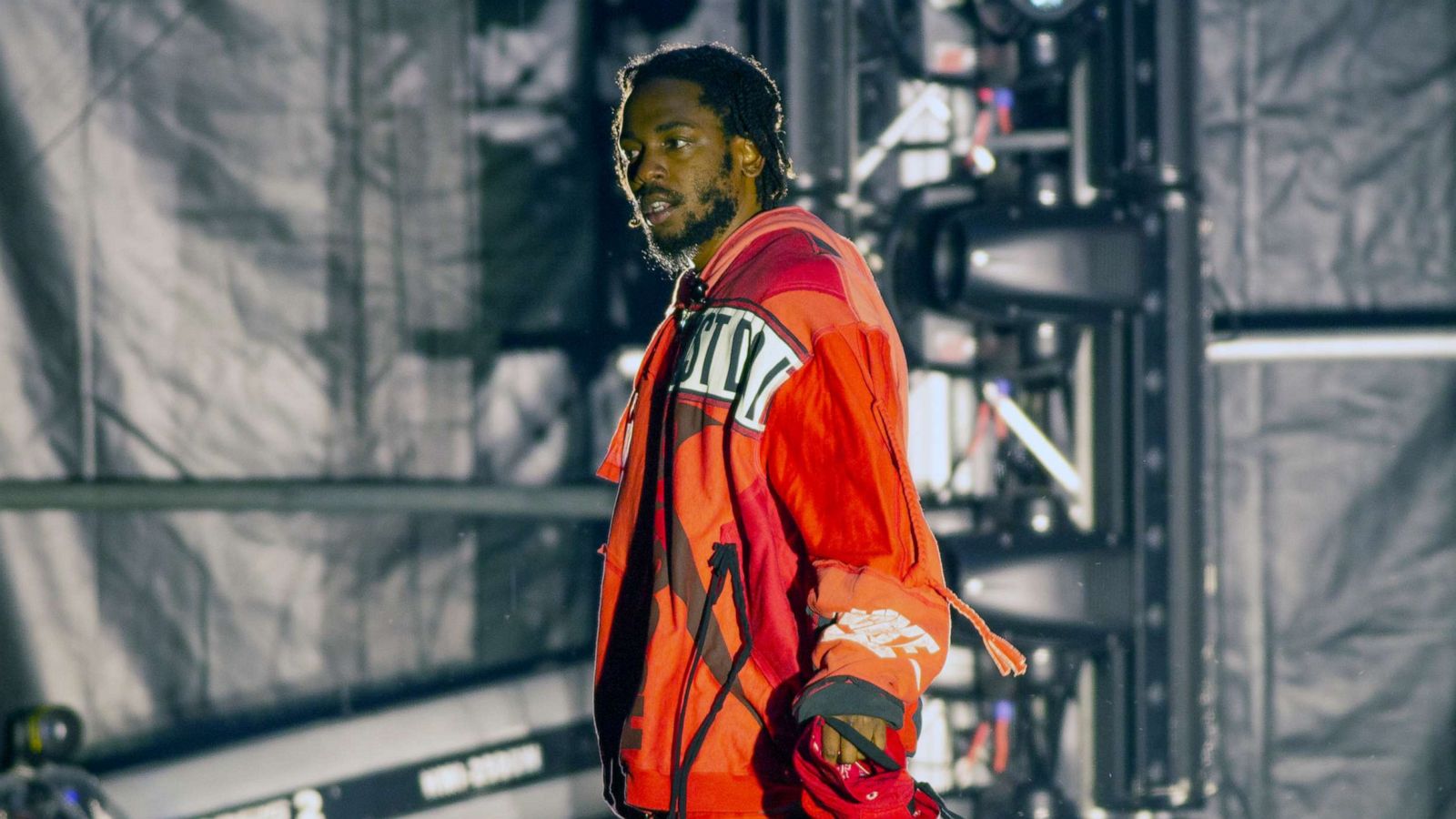 PHOTO: In this April 6, 2019 file photo Kendrick Lamar at the Estereo Picnic music festival in Bogoata, Colombia.