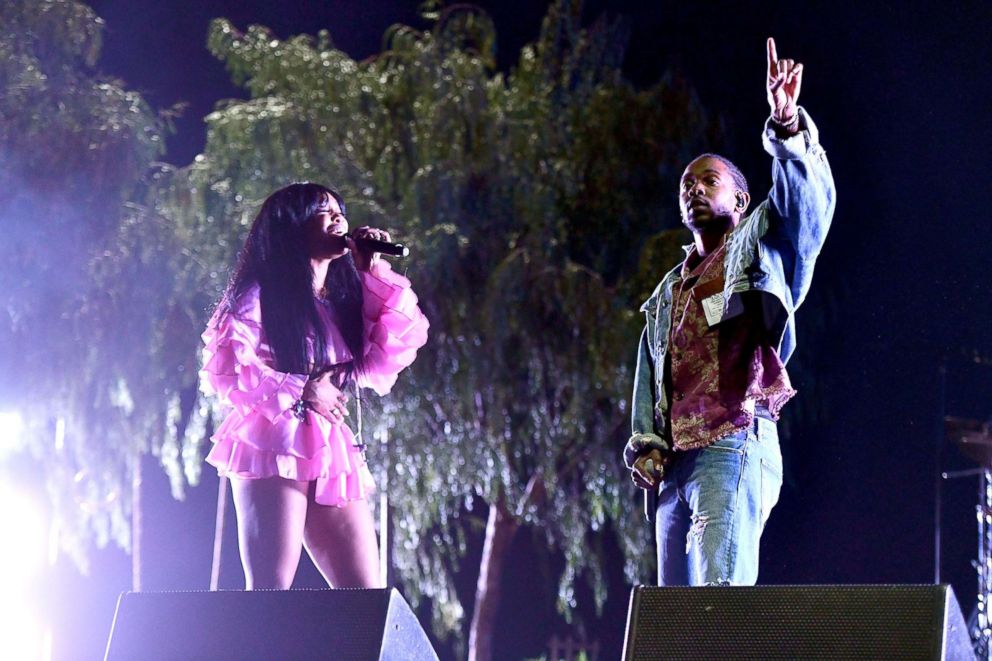 PHOTO: SZA and Kendrick Lamar perform during the Coachella Valley Music And Arts Festival on April 13, 2018 in Indio, Calif.