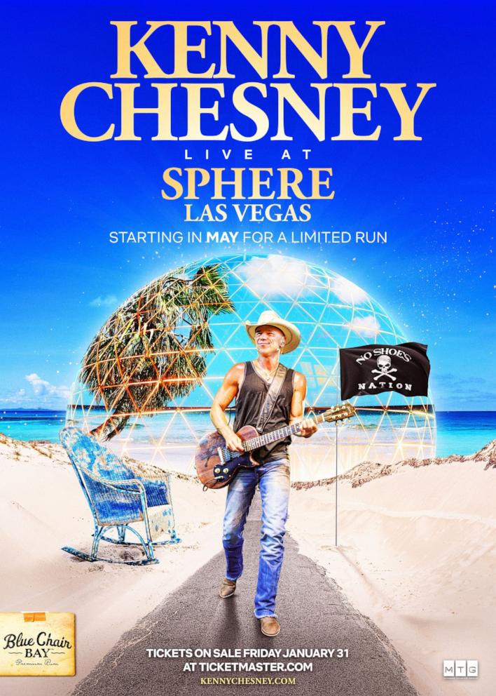 PHOTO: Promo artwork for Kenny Chesney's upcoming residency at Sphere Las Vegas.