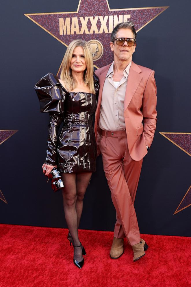 PHOTO: Kyra Sedgwick and Kevin Bacon attends world premiere of "MAXXXINE" June 24, 2024, in Hollywood, Calif. 