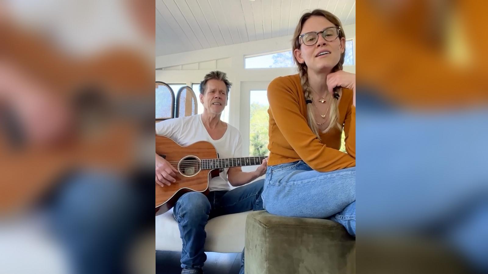 PHOTO: Kevin Bacon and his daughter Sosie Bacon sing a Beyonce song in a video posted to Instagram.