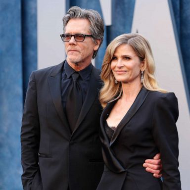 PHOTO: FILE - Kevin Bacon and Kyra Sedgwick attend the 2023 Vanity Fair Oscar Party Hosted By Radhika Jones at Wallis Annenberg Center for the Performing Arts, March 12, 2023 in Beverly Hills, Calif.