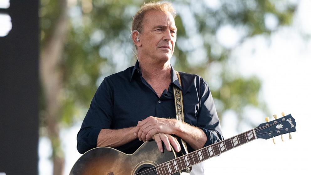 PHOTO: Kevin Costner performs onstage with his band Modern West during the One805 Live Fall Concert benefiting First Responders on September 20, 2024 in Carpinteria, California.