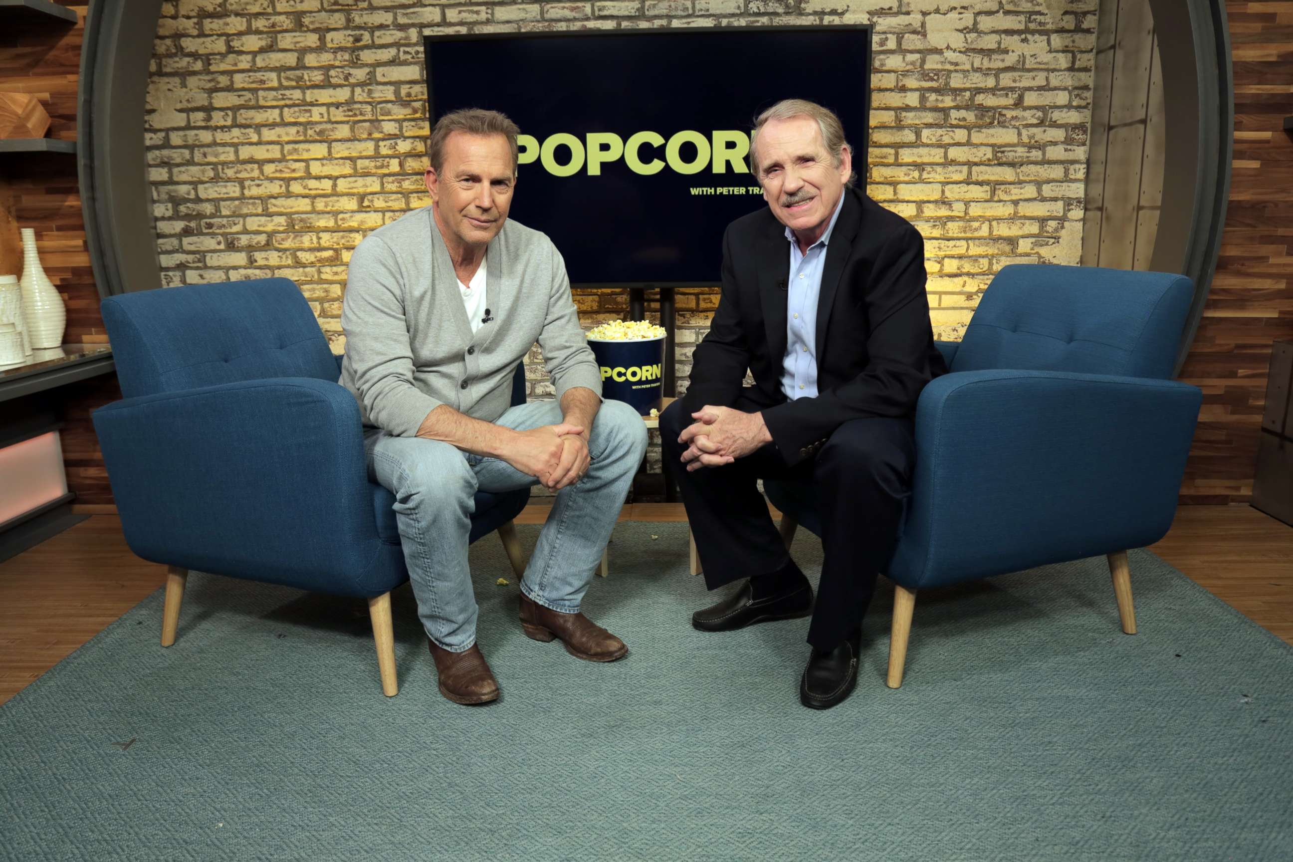 PHOTO: Kevin Costner appears on "Popcorn with Peter Travers" at ABC News studios, June 17, 2019, in New York.