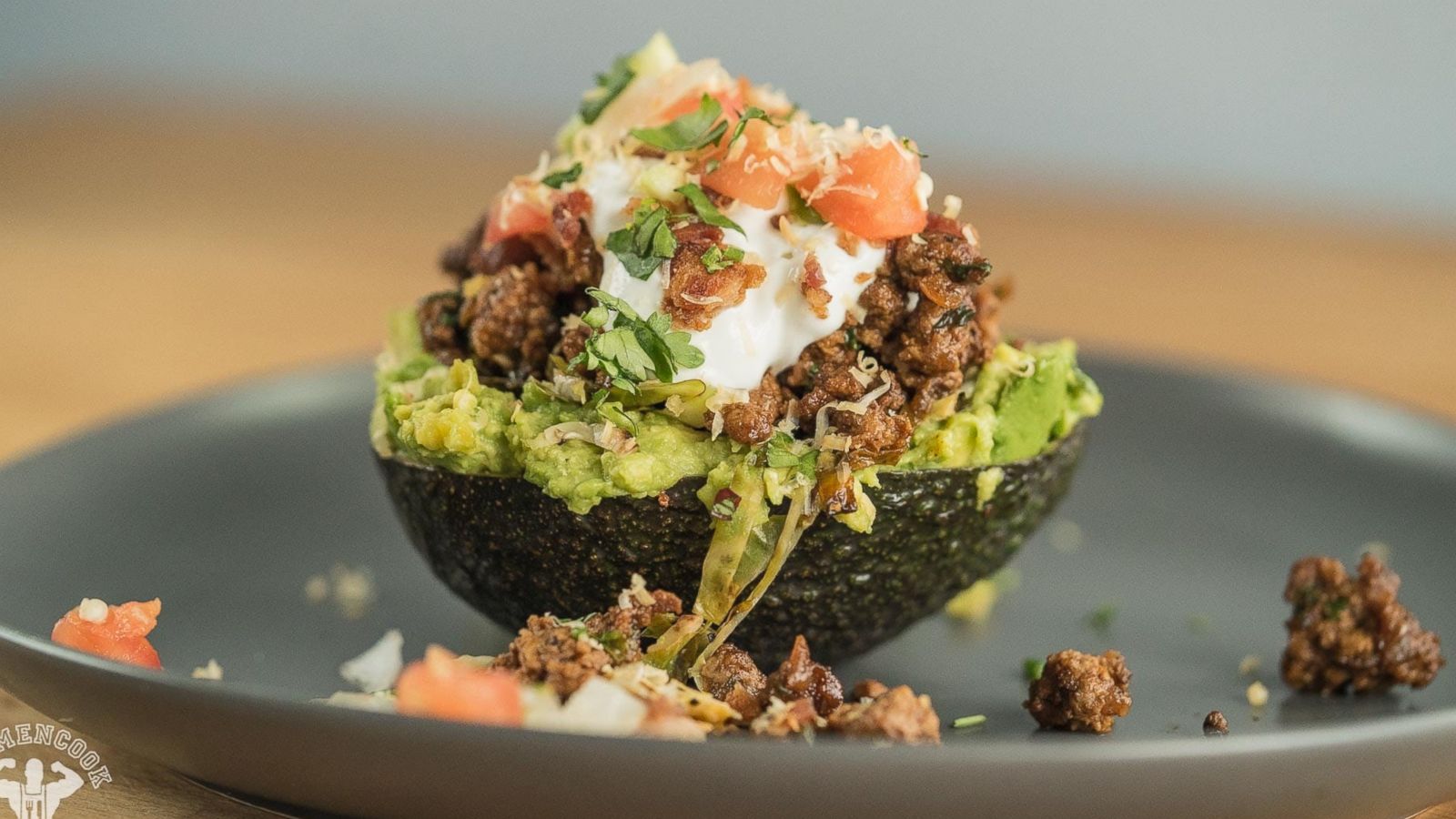 PHOTO: Kevin Curry's avocado keto taco bowl.